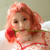 Red Wig New Silicone Full TPE Sex Love Doll Head Soft TPE Realistic Oral Silicone Sex Doll Head invented by automaticwoman